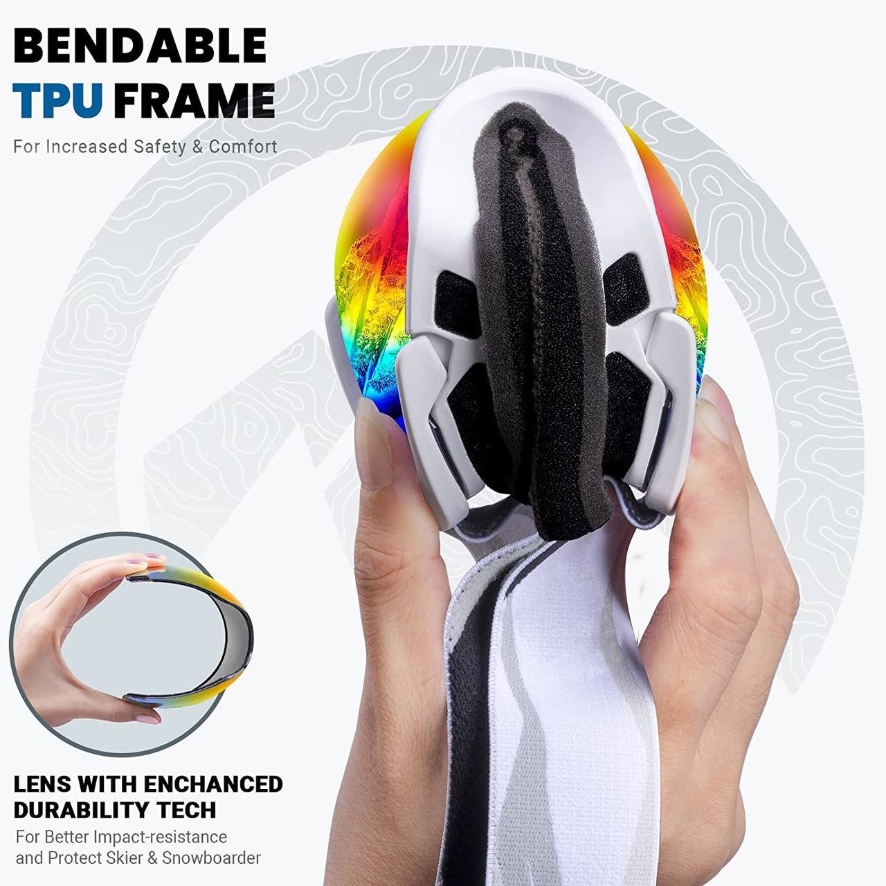 OutdoorMaster Ski Goggles with Cover Snowboard Snow Goggles OTG Anti-Fog for Men Women