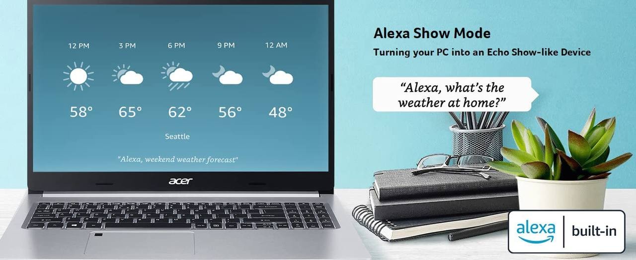 Acer Aspire 5 A515-46-R3UB | 15.6" Full HD IPS Display | AMD Ryzen 3 3350U Quad-Core Mobile Processor | 4GB DDR4 | 128GB NVMe SSD | WiFi 6 | Backlit KB | FPR | Alexa | Windows 11 Home in S mode
