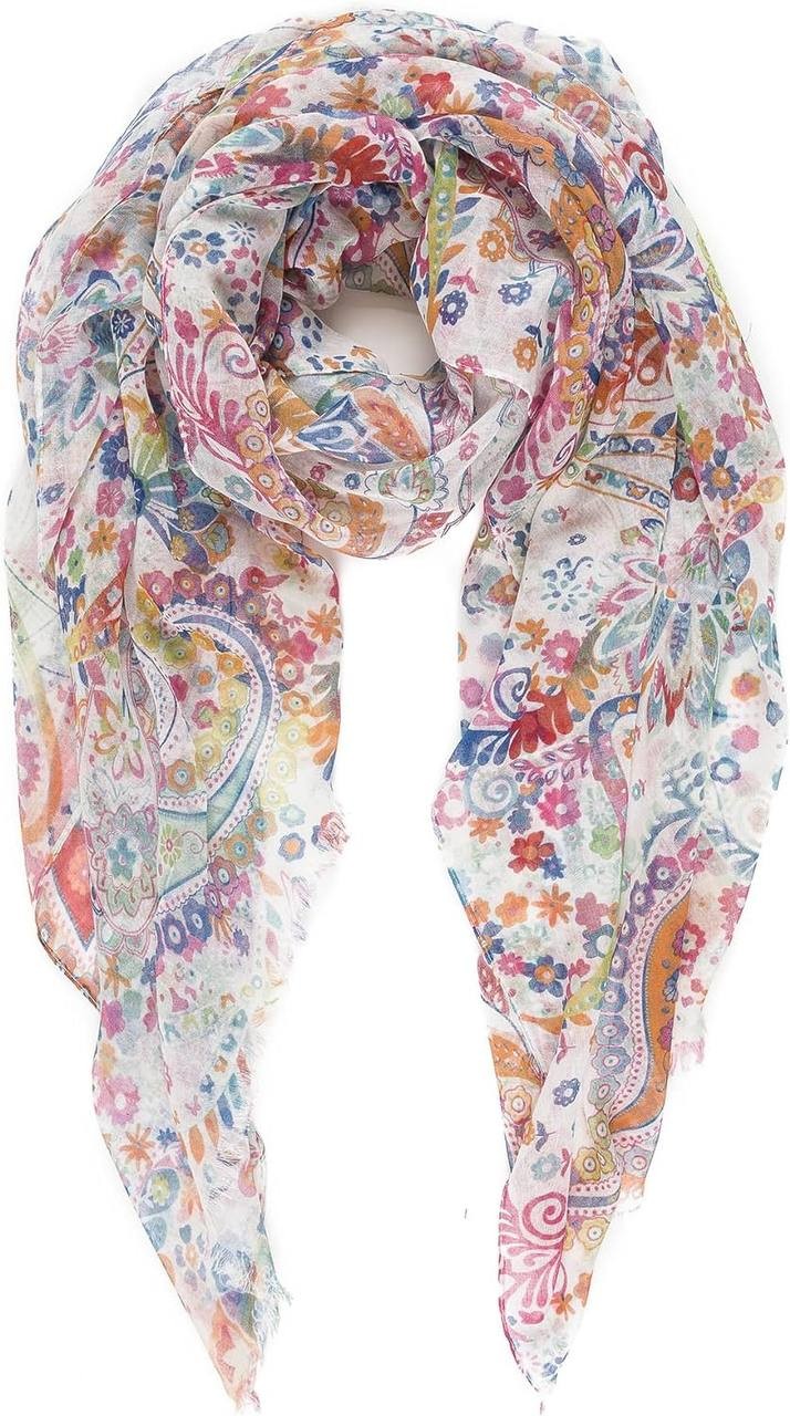 MELIFLUOS DESIGNED IN SPAIN Scarf for Women Lightweight Paisley Fashion for Spring Fall Winter Scarves Shawl Wrap