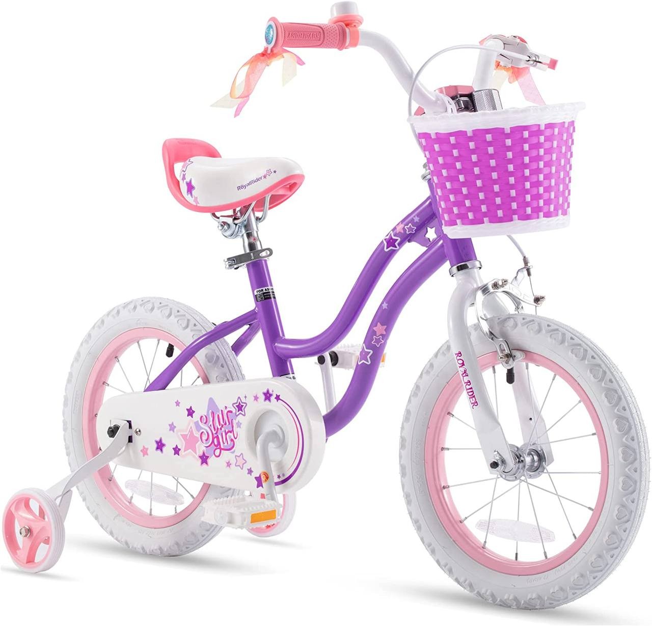 RoyalBaby Stargirl Kids Bike Girls 12 14 16 18 20 Inch Children's Bicycle with Basket for Age 3-12 Years