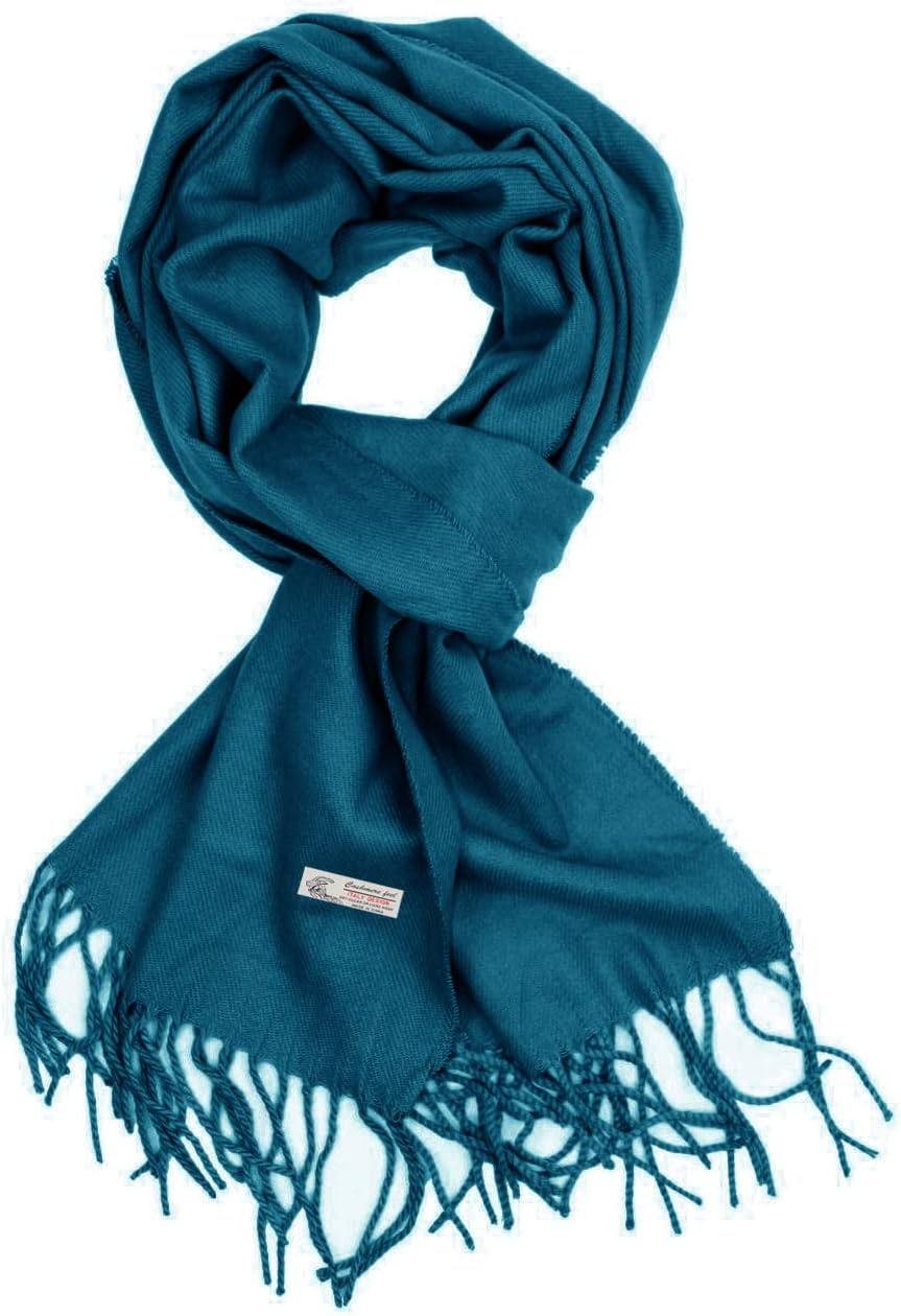 TZ Promise Plain Solid Color Cashmere Feel Classic Soft Luxurious Winter Scarf For Men Women
